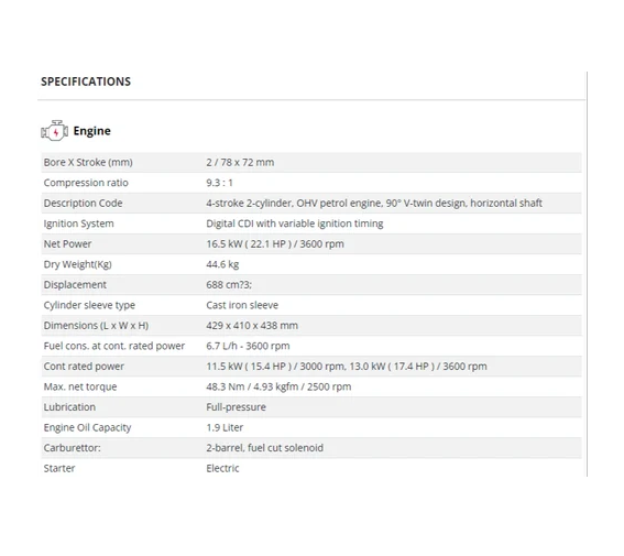 HONDA GX690 General Purpose Engine - Product image